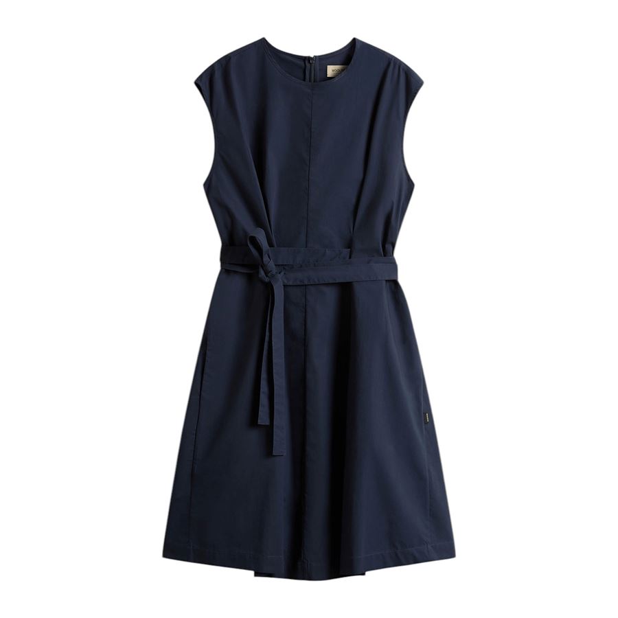 Vestito in popeline di puro cotone con cintura da donna Woolrich | CFWWDR01803989